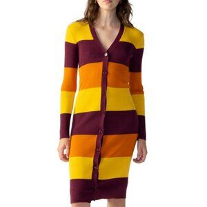 Sanctuary Striped Longline Cardigan Dress NWT